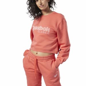 Reebok Classic Fleece Sweatshirt Damen - Rosa - DE 014-IMO